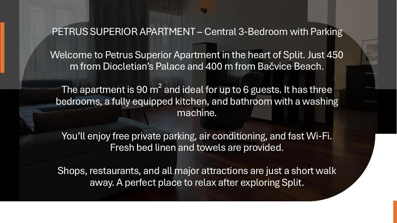 Petrus Superior Apartment - Spacious Three-Room Apartment - Prestigious Location Near Diocletian'S Palace And Bacvice Beach - The Best Restaurants Within Walking Distance - Free Parking Provided Split Horvátország
